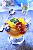 Jelly with fruit and rum