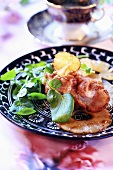 Chicken roulade with pineapple