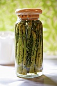 Bottled green asparagus