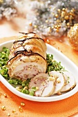 Stuffed turkey breast with pine nuts (Christmas)