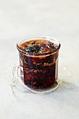 Fig and lemon jam in jam jar