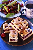 Tray-baked cherry cake