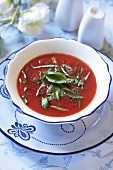 Tomato soup with basil