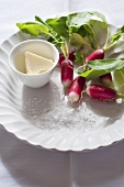 Radishes with butter and salt