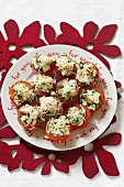 Tomatoes with cheese stuffing