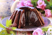 Chocolate ring cake for Easter