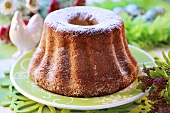 Ring cake with icing sugar for Easter