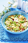 Rice with artichokes and peas
