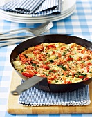 Tomato and cheese frittata