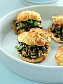 Savoury profiteroles with shellfish filling