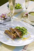 Lamb with oregano and rocket