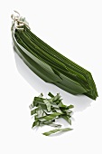 Pandan leaves, whole and chopped