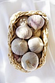 Dried garlic in small basket