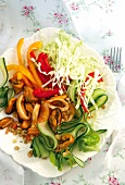 Seafood and vegetable salad