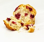 A raspberry muffin