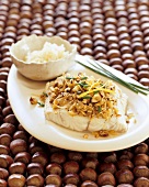 Cod with hazelnut crust