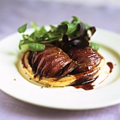 Onion tart with green salad