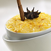 Rice pudding with saffron and spices