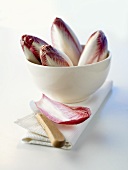 Red chicory in a bowl