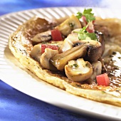 Omelette with fried mushrooms
