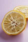 Halved yuzu (rare citrus fruit from Japan)