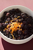 Blackberries and blueberries (ingredients for berry crumble)