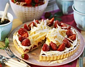 Strawberry tart with white chocolate cream