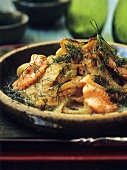 Salmon and fennel gratin with dill