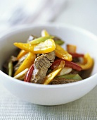 Stir-fried beef and peppers