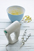 Electric mixer with beaters and dough hooks