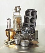 Still life with various baking utensils