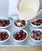 Making cherry clafoutis