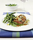 Lamb fillet with green beans