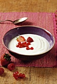 Fresh yoghurt with berries