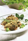 Cutlet with herb crust