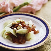 Jellied fish with cucumber and soya beans