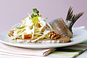 Celeriac, apple and leek salad with matje herrings