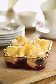Apple and blackberry pudding