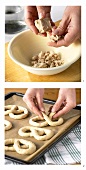 Making onion pretzels