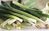 Several leeks in a heap