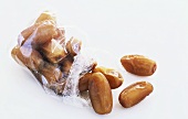 A bag of dried dates