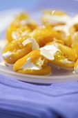 Apricots stuffed with honey and yoghurt