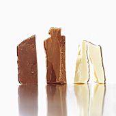 Three types of chocolate
