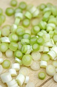 Sliced spring onions