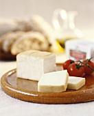 Plate of cheese for hearty snack