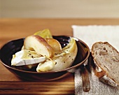 Caramelised pears and chicory with Camembert