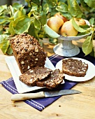 Apple and carrot bread with nuts