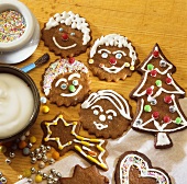 Decorated gingerbread cookies