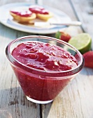 Strawberry and lime jam