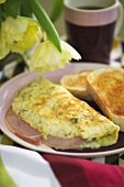 Ham omelette with herbs